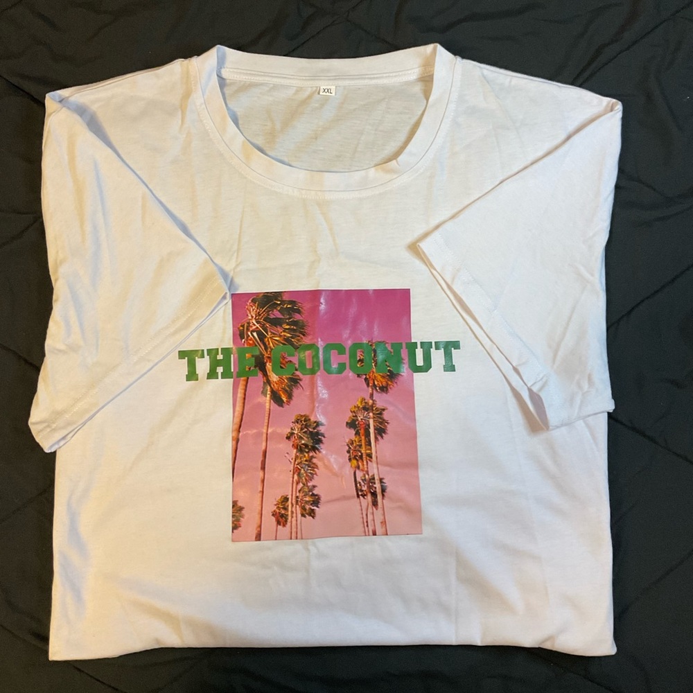 White graphic tee